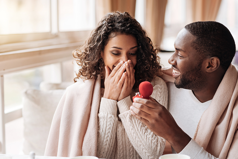 engaged couple valentines day