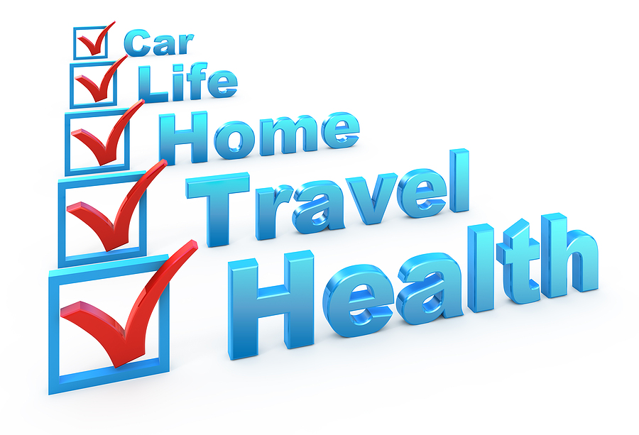 Health Insurance Travel Insurance Home Insurance Life Insurance Car Insurance checklist