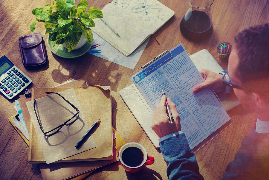 business matters at desk