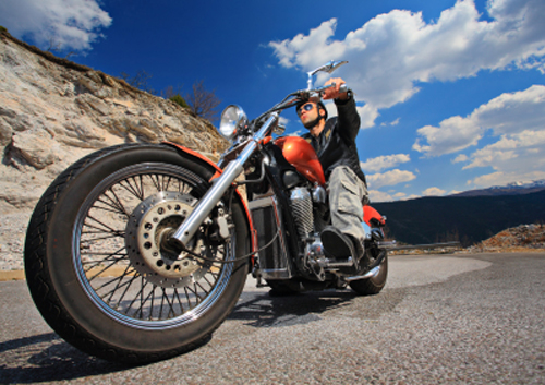 Man Riding Motorcycle